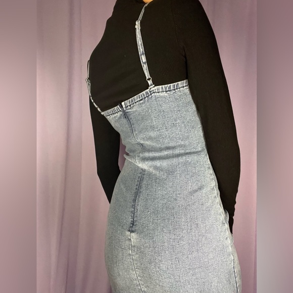 Blue Denim Maxi Dress - Picture 6 of 14